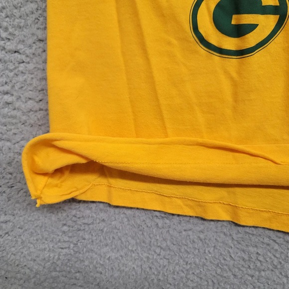 Nike Shirt Womens XS Yellow Green Bay Packers Talent Scout‎ Spellout Logo NFL - Picture 4 of 11